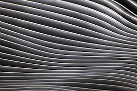 a close up of a building made of lines