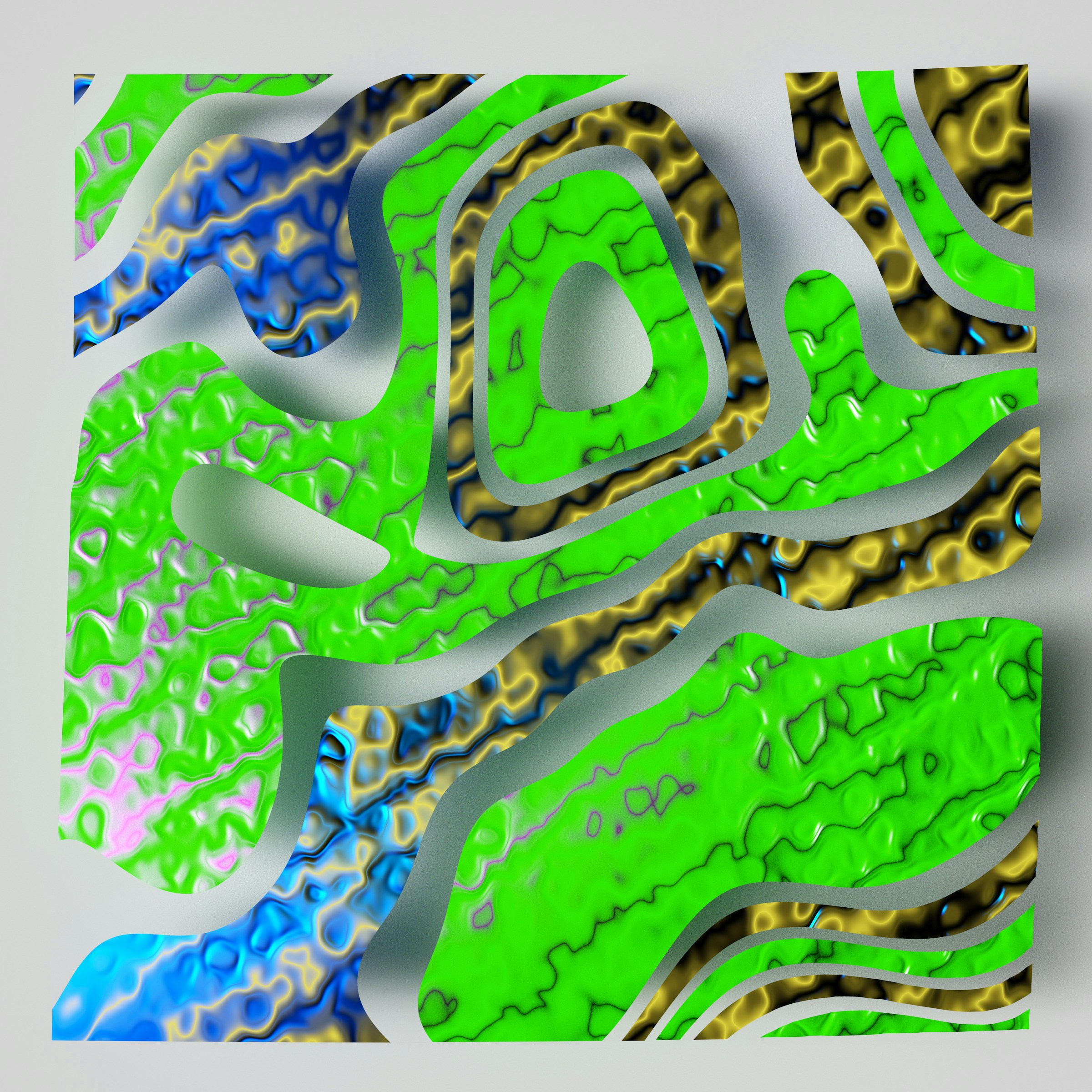 A close up of a green and blue object photo – Free Art Image on Unsplash