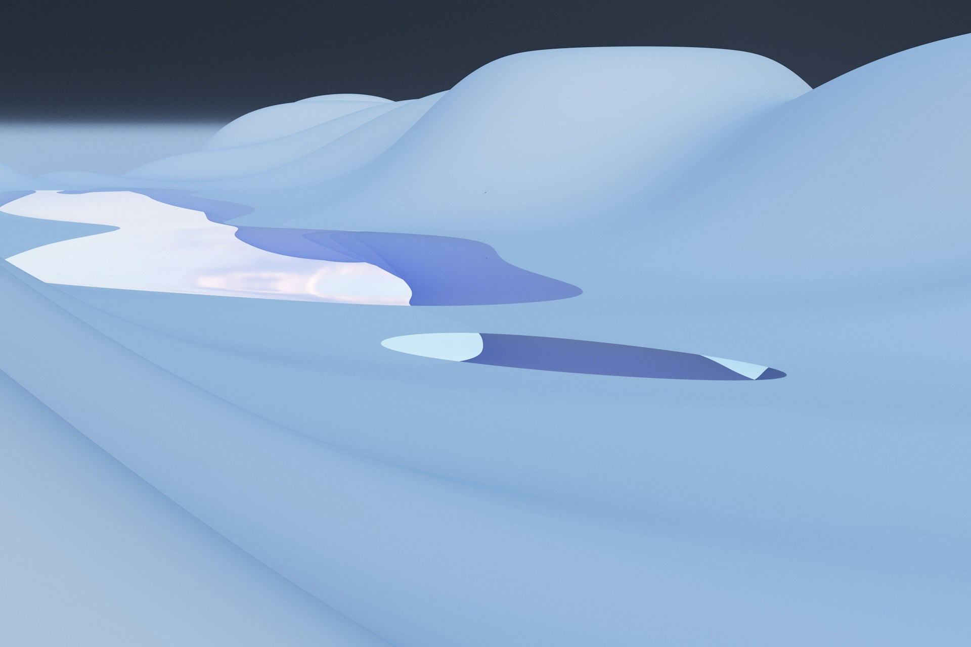 a computer generated image of a snow covered hill