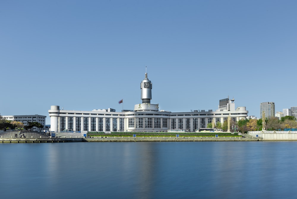 a large building with a clock tower on top of it