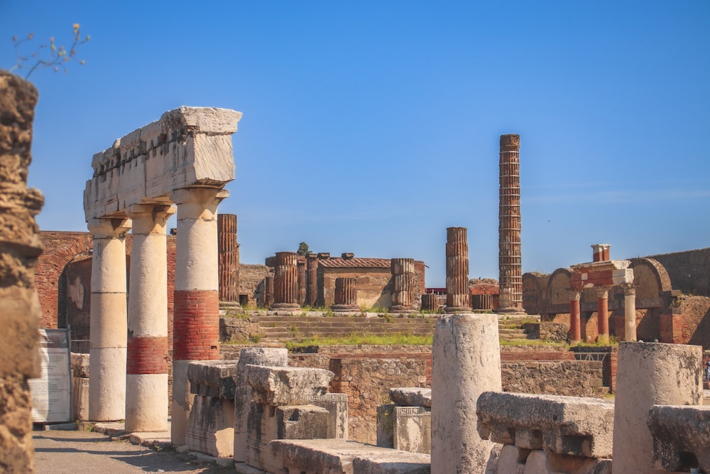 the ruins of the ancient city of pompei