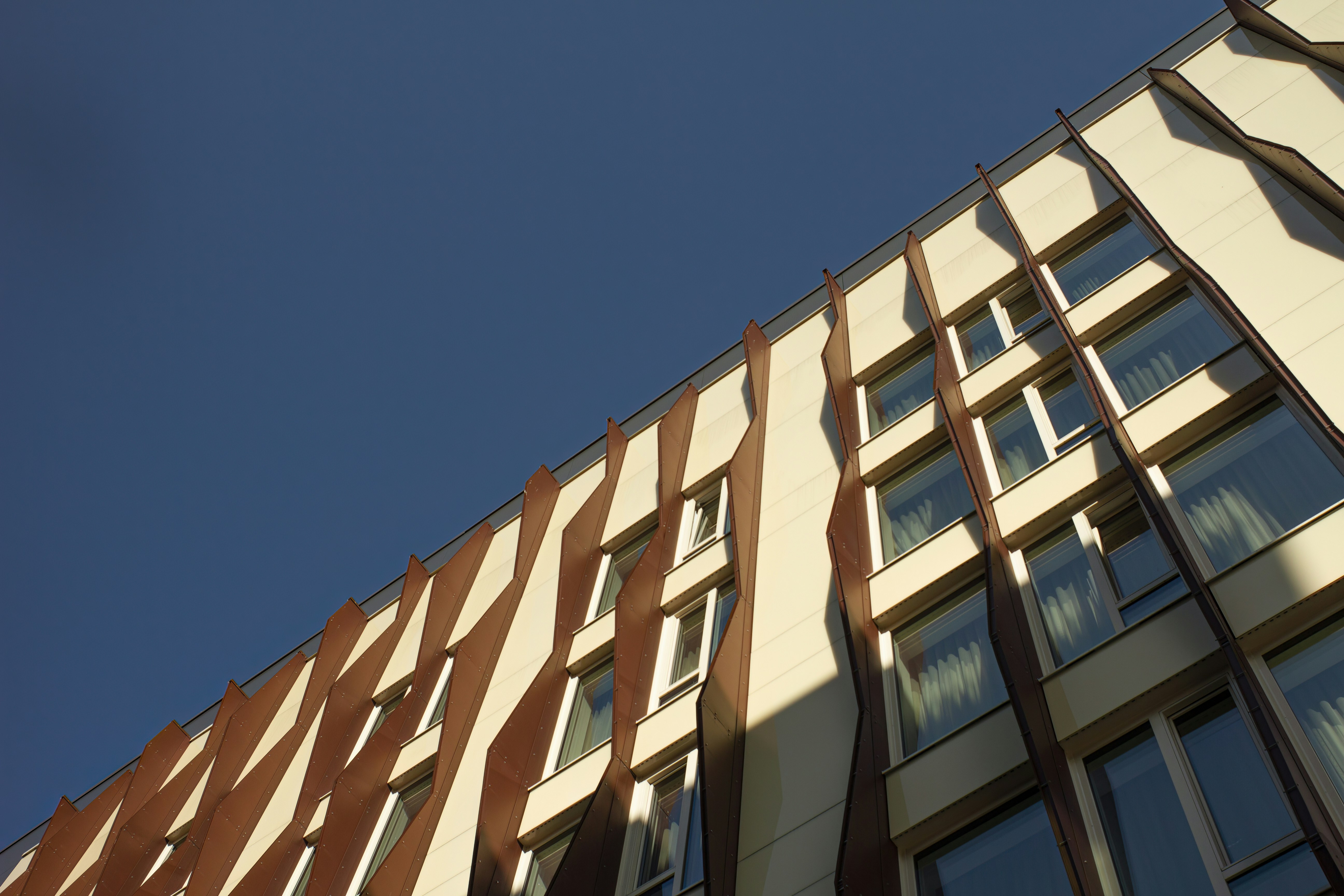 a very tall building with lots of windows