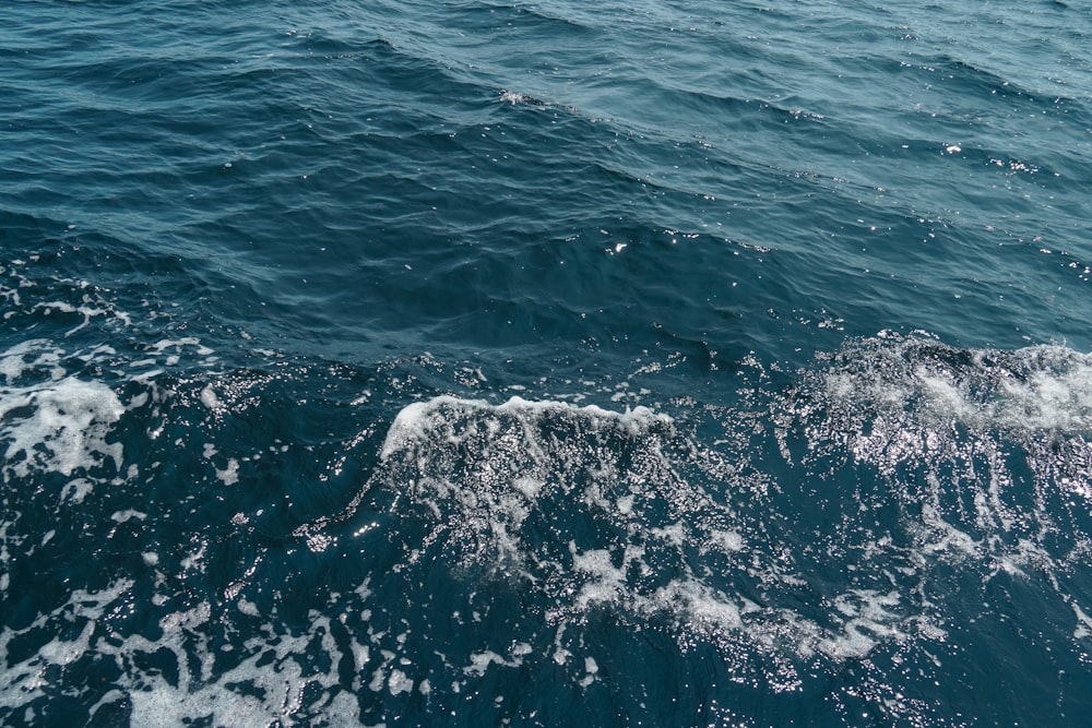 a view of the water from a boat