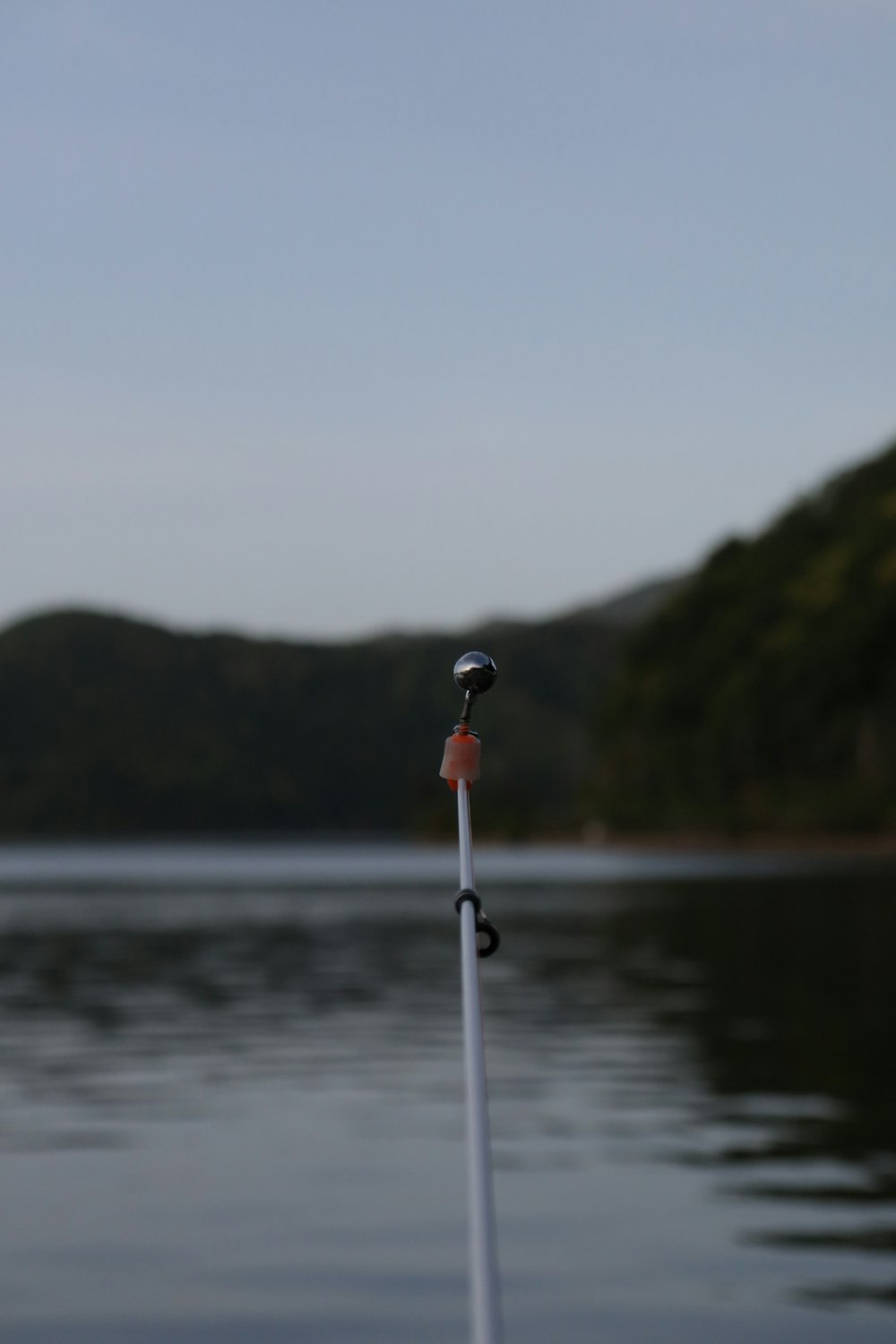 a pole sticking out of a body of water