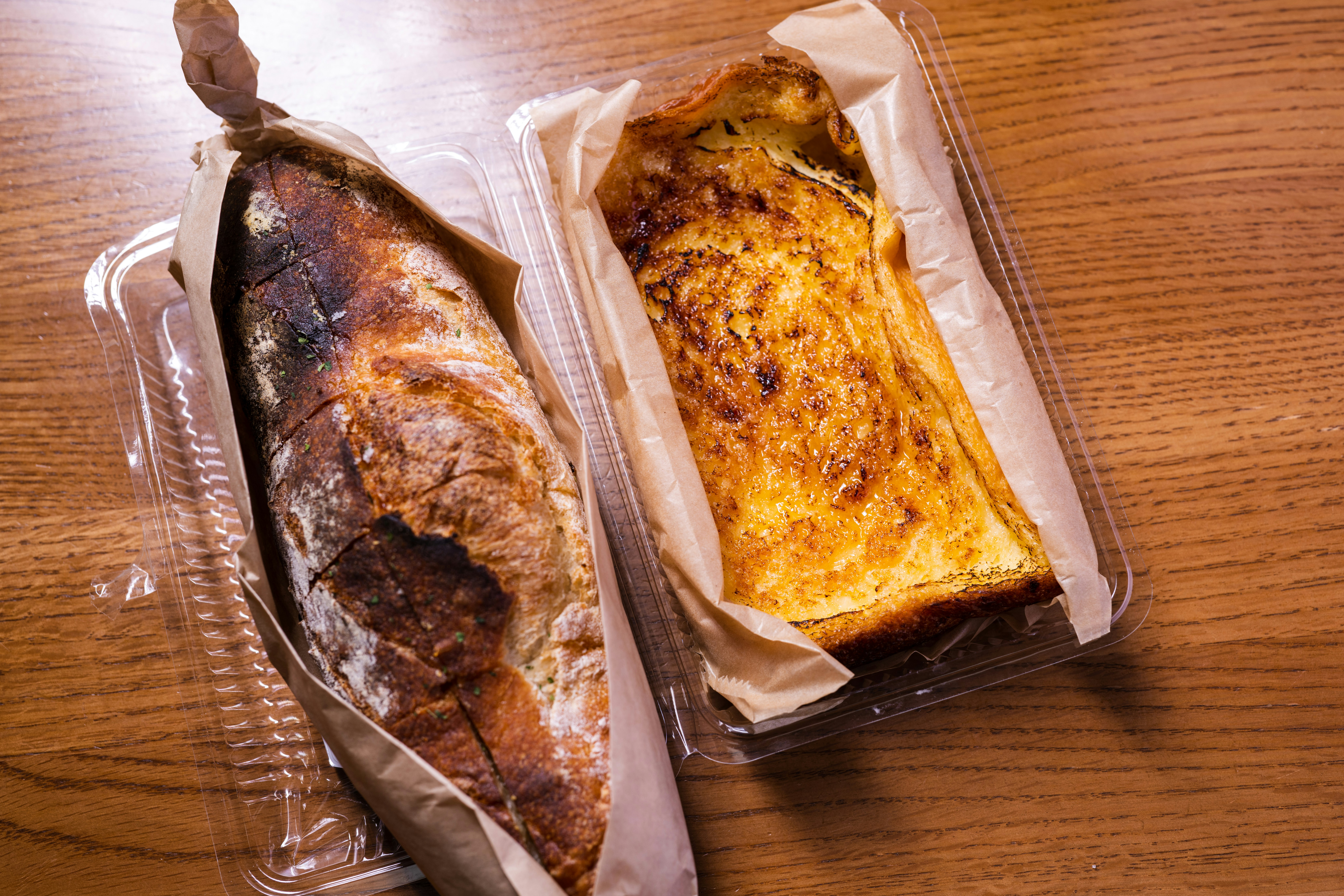 Fresh bakery products including bread and pastries in premium flexible packaging