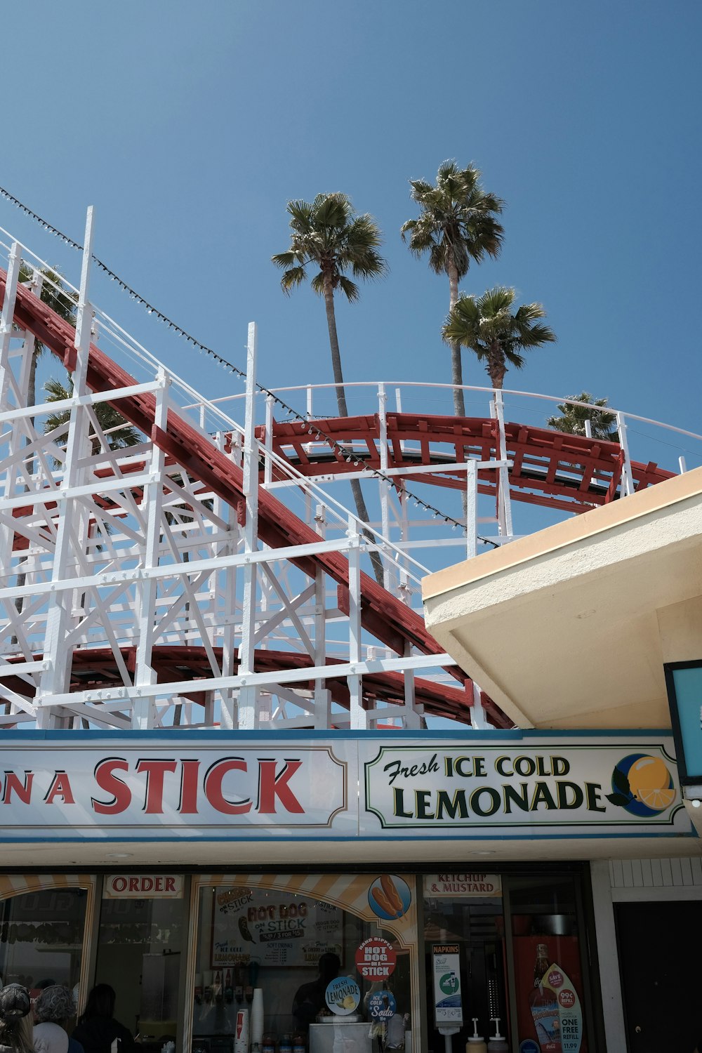 a building with a roller coaster on top of it