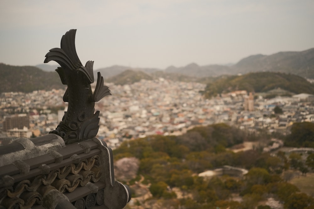 a view of a city from the top of a building