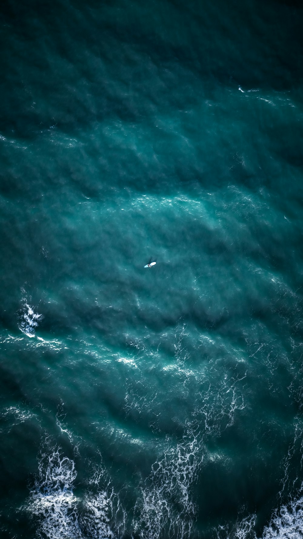 an aerial view of a body of water