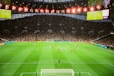 a soccer stadium filled with lots of people