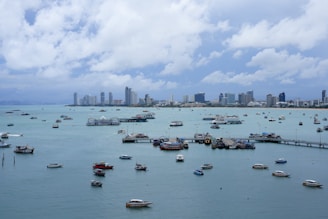 a large body of water filled with lots of boats
