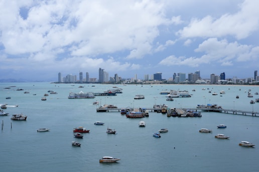 a large body of water filled with lots of boats