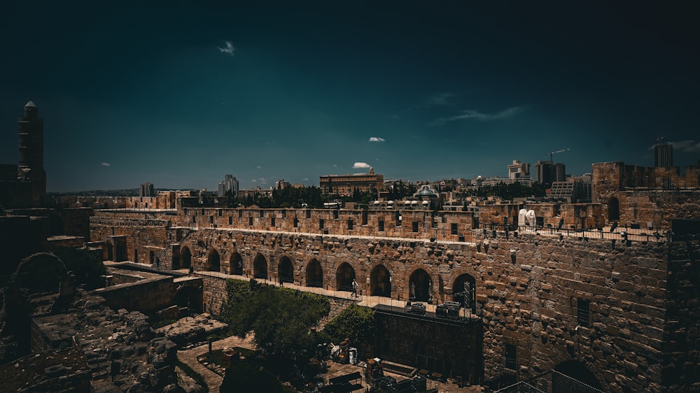 a view of a city from the top of a building