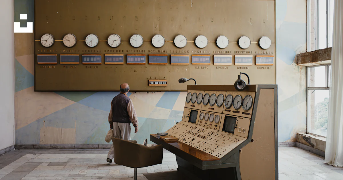 A man standing in front of a control panel photo – Free Orgov Image on ...