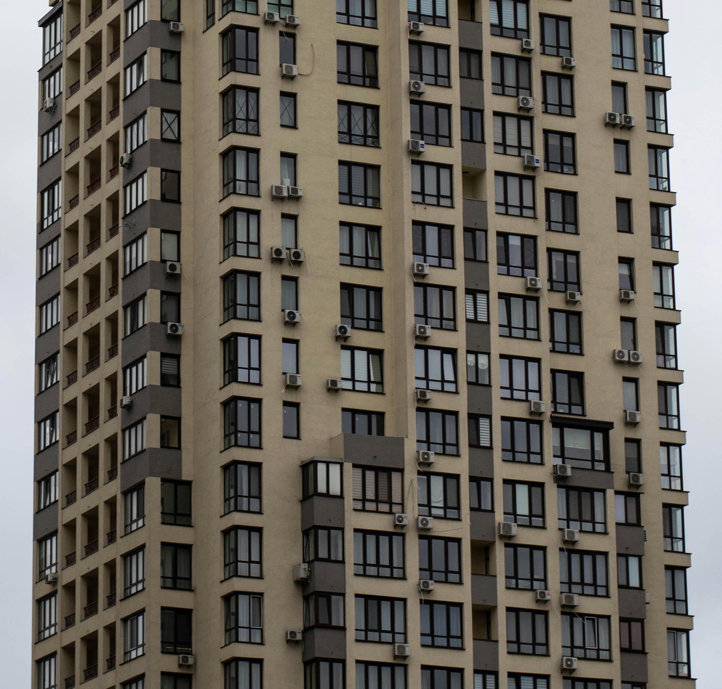 a very tall building with lots of windows
