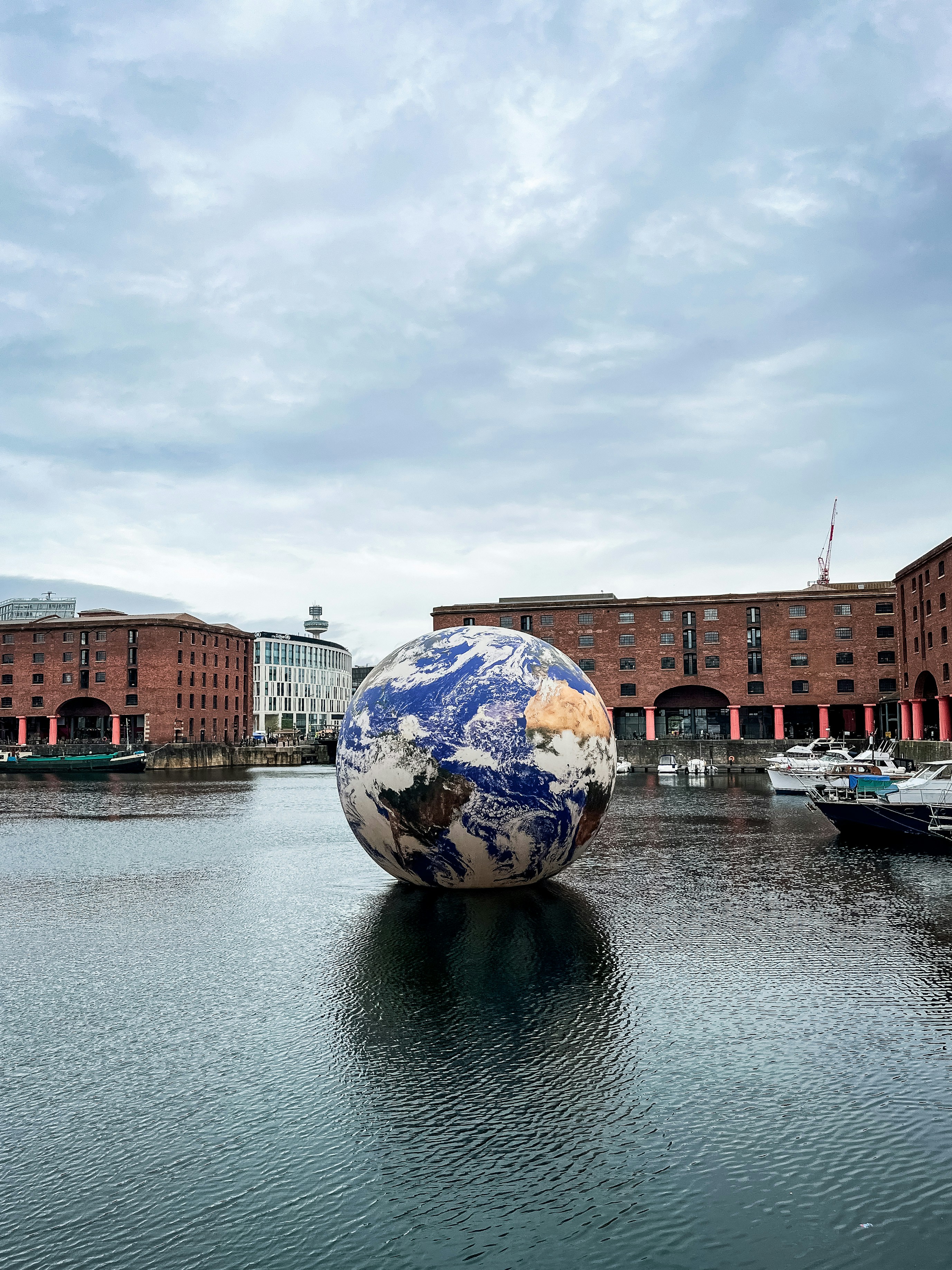 Floating Earth visits Liverpool on occasion of Eurovision Song Contest