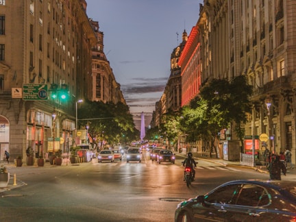 a city street filled with lots of traffic