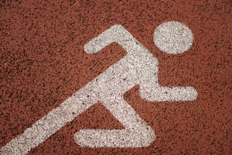 a handicap sign painted on a tennis court