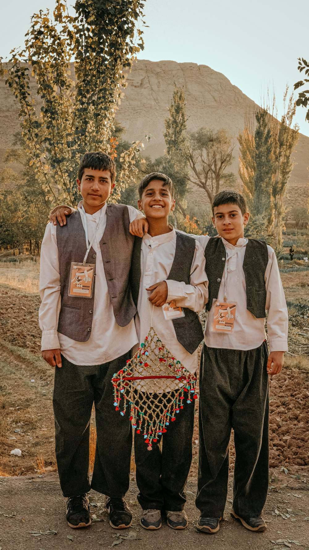 a group of young men standing next to each other