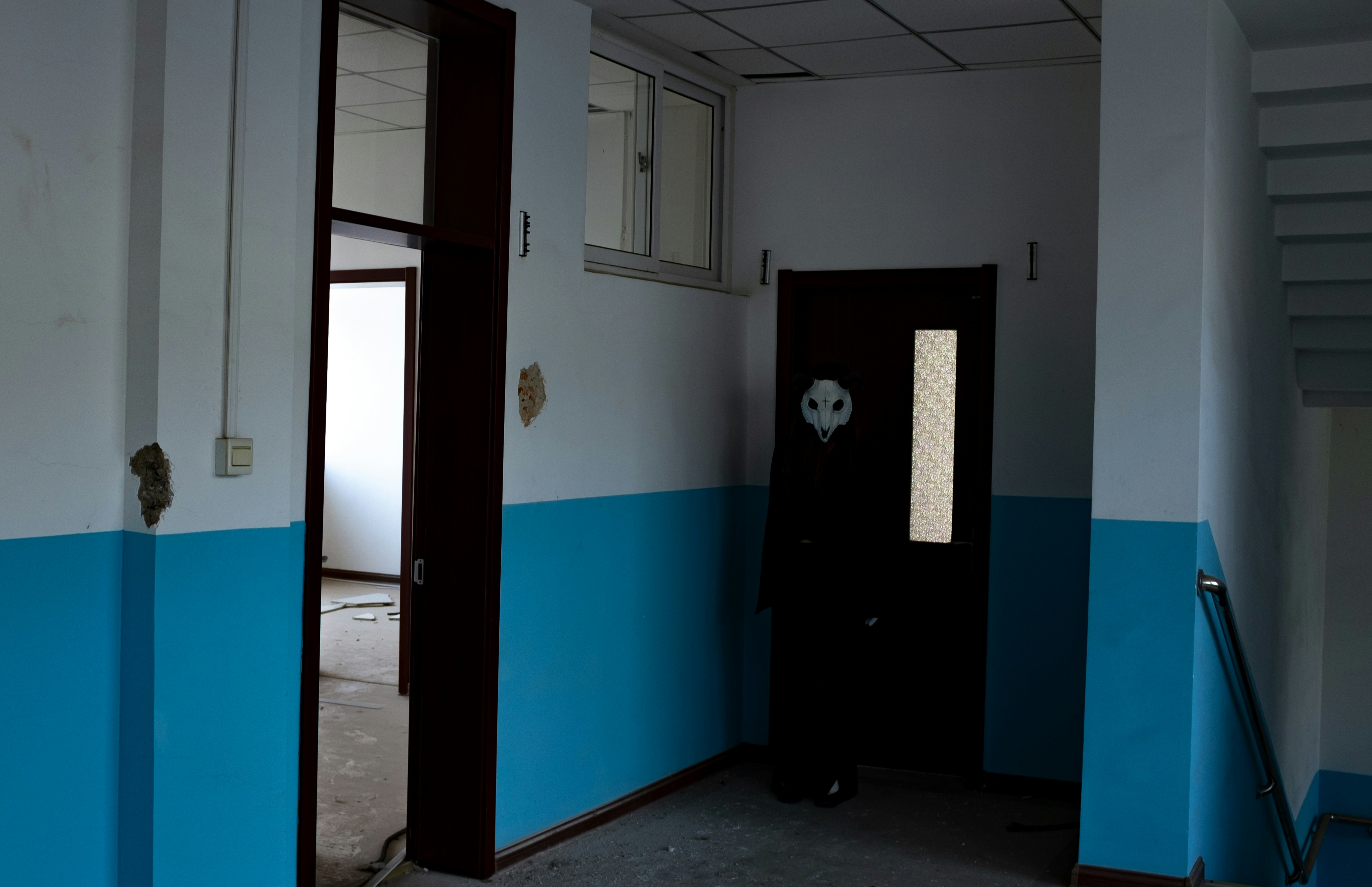 Empty security control room