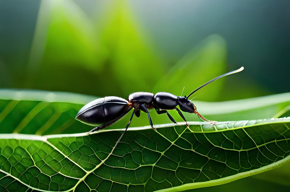 a close up of a bug on a leaf