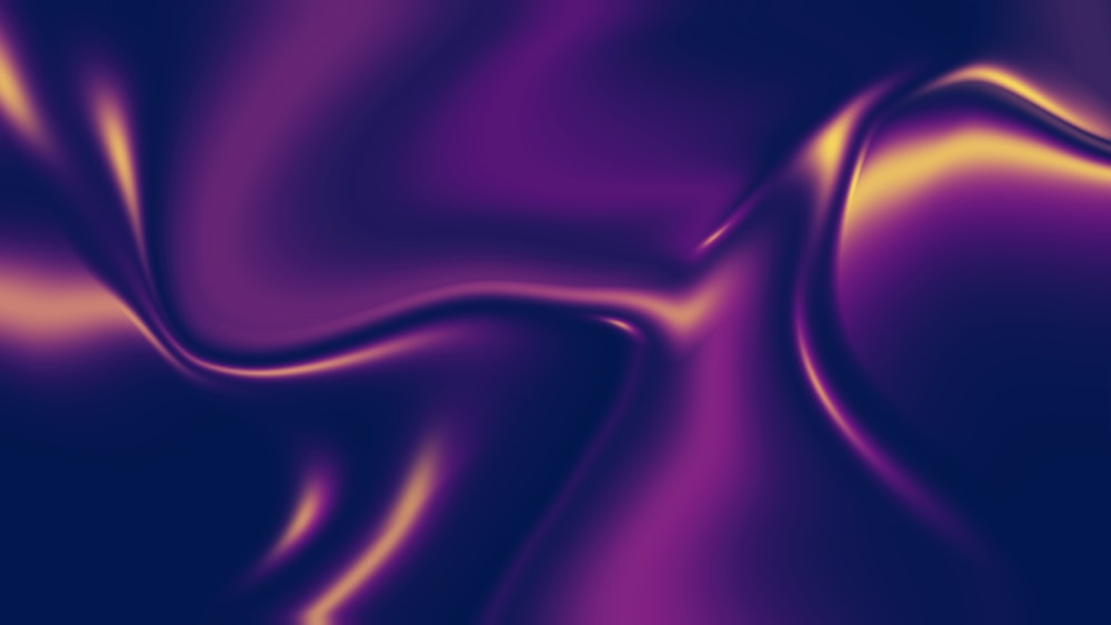 a purple and yellow background with wavy lines