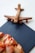 A wooden airplane model is placed on top of a blue document or diploma cover. In the foreground, there is a bouquet of peach and pink roses. The document has an embossed seal with Russian text.
