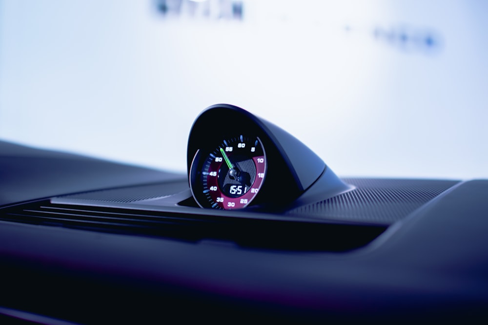 a close up of a speedometer on a car