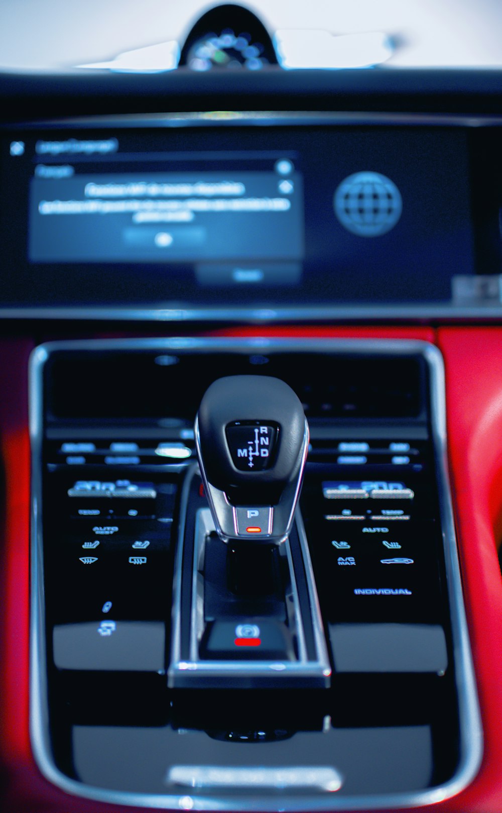 a close up of a control panel in a car