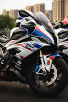 a group of motorcycles parked next to each other