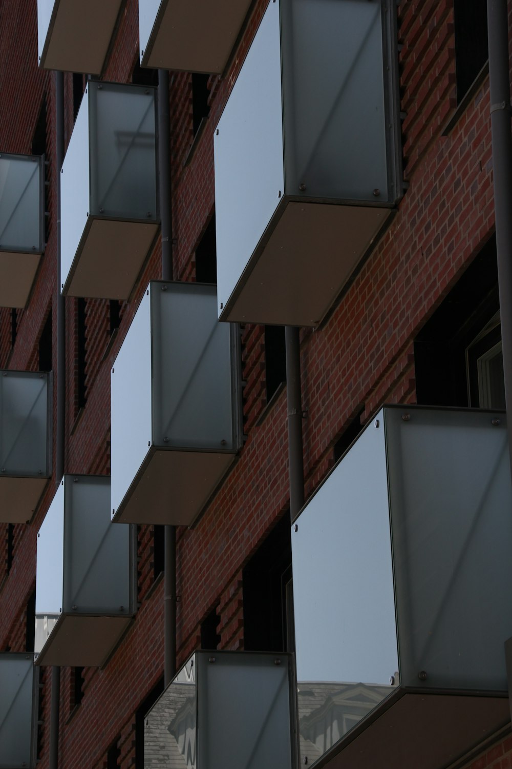 a red brick building with lots of windows