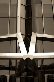 A close-up of a building facade featuring modern materials and elegant design elements.