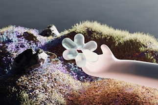 A playful illustration of Flower Jimmy with a bright flower blooming from his open head, holding a letter.