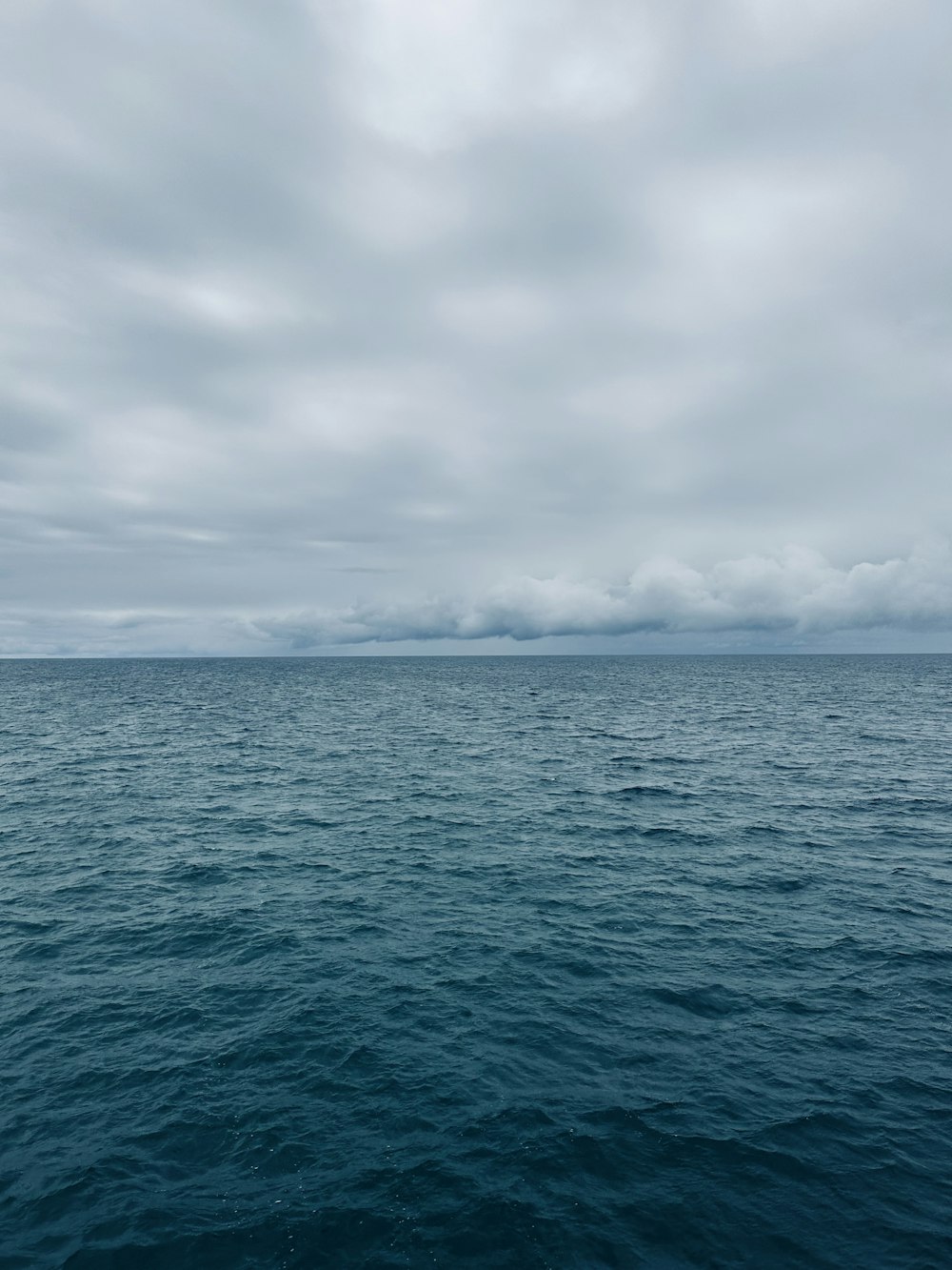 a large body of water under a cloudy sky