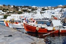 a number of boats in a body of water