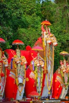 Traditional cultural artifacts displayed respectfully amidst natural elements of Botucatu.