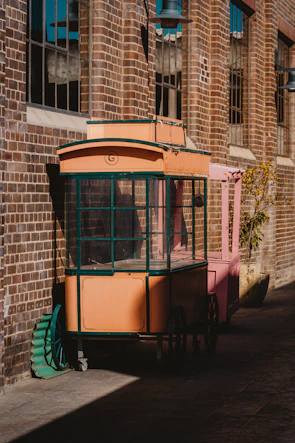 Close-up of a vintage cart symbolizing the domain's name