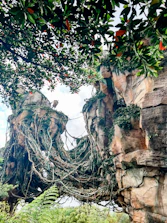 A mystical landscape where fantasy characters embark on an epic journey.