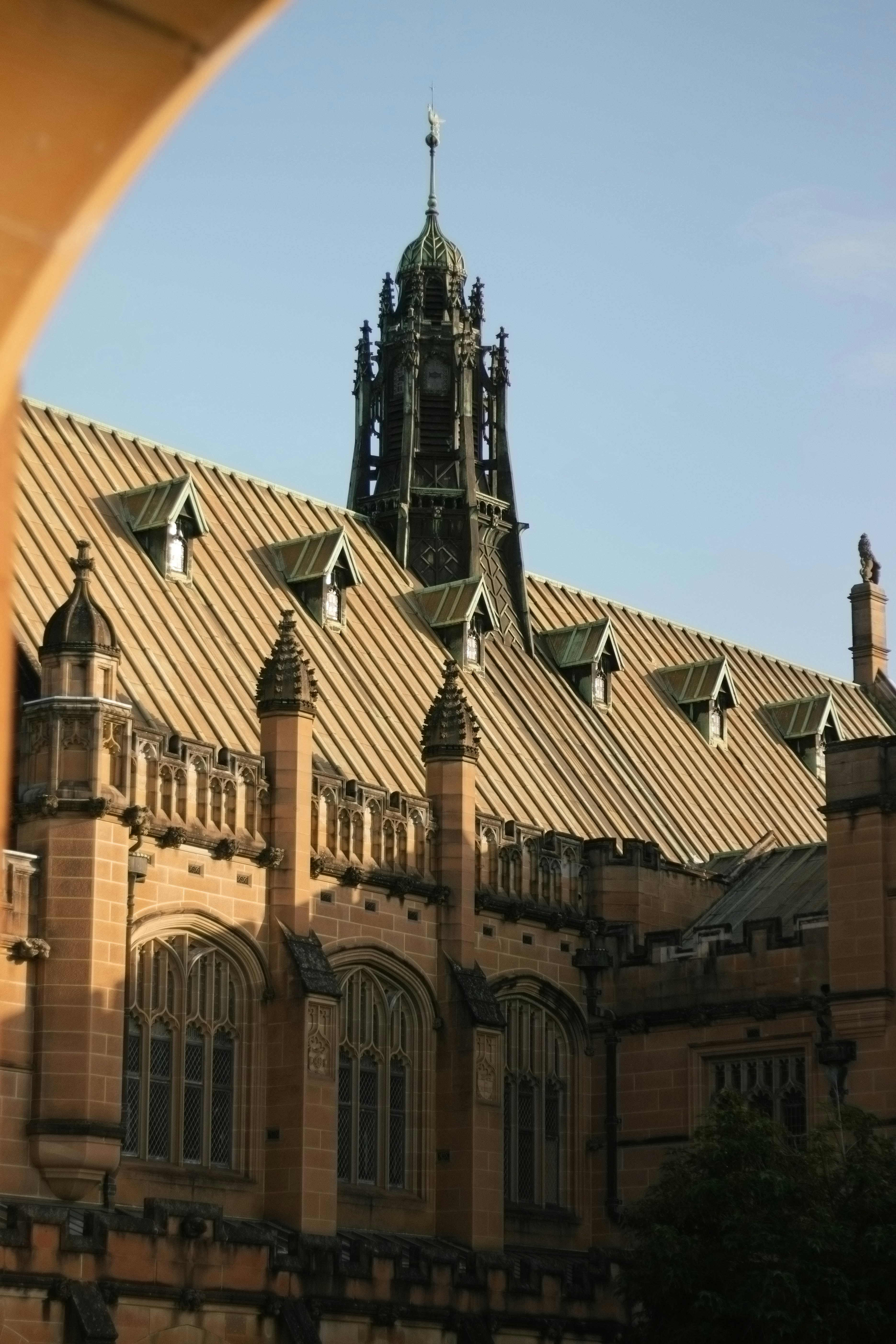 a large building with a clock tower on top of it