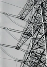 a black and white photo of power lines