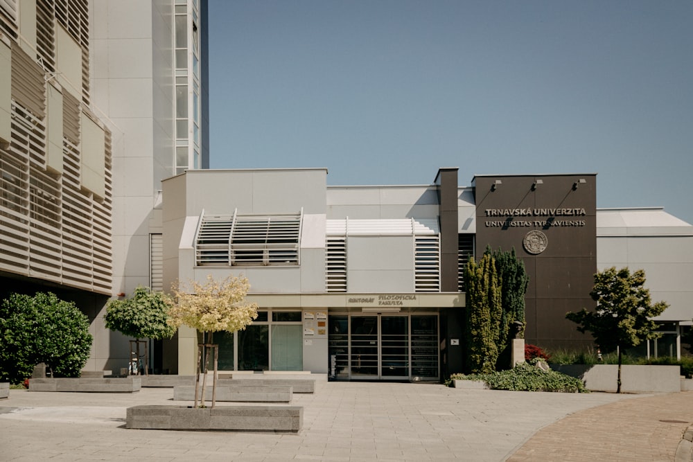 a building with a clock on the front of it