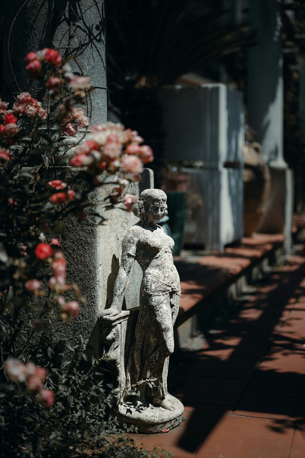 a statue of a woman holding a child