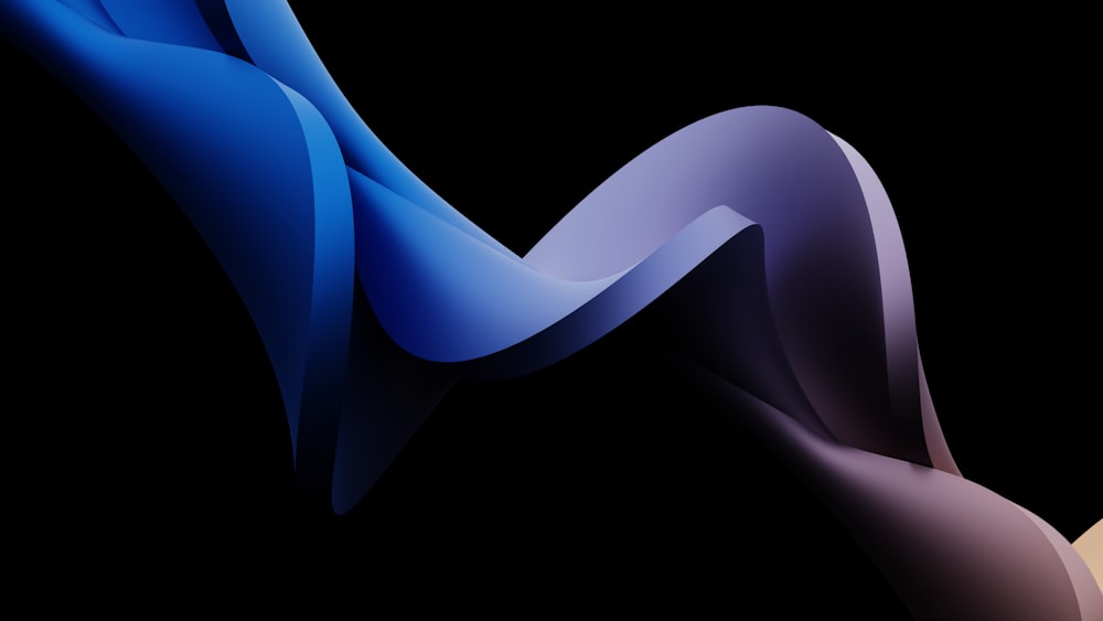 a black background with a blue and purple wave