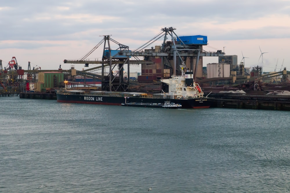 a large boat in a body of water