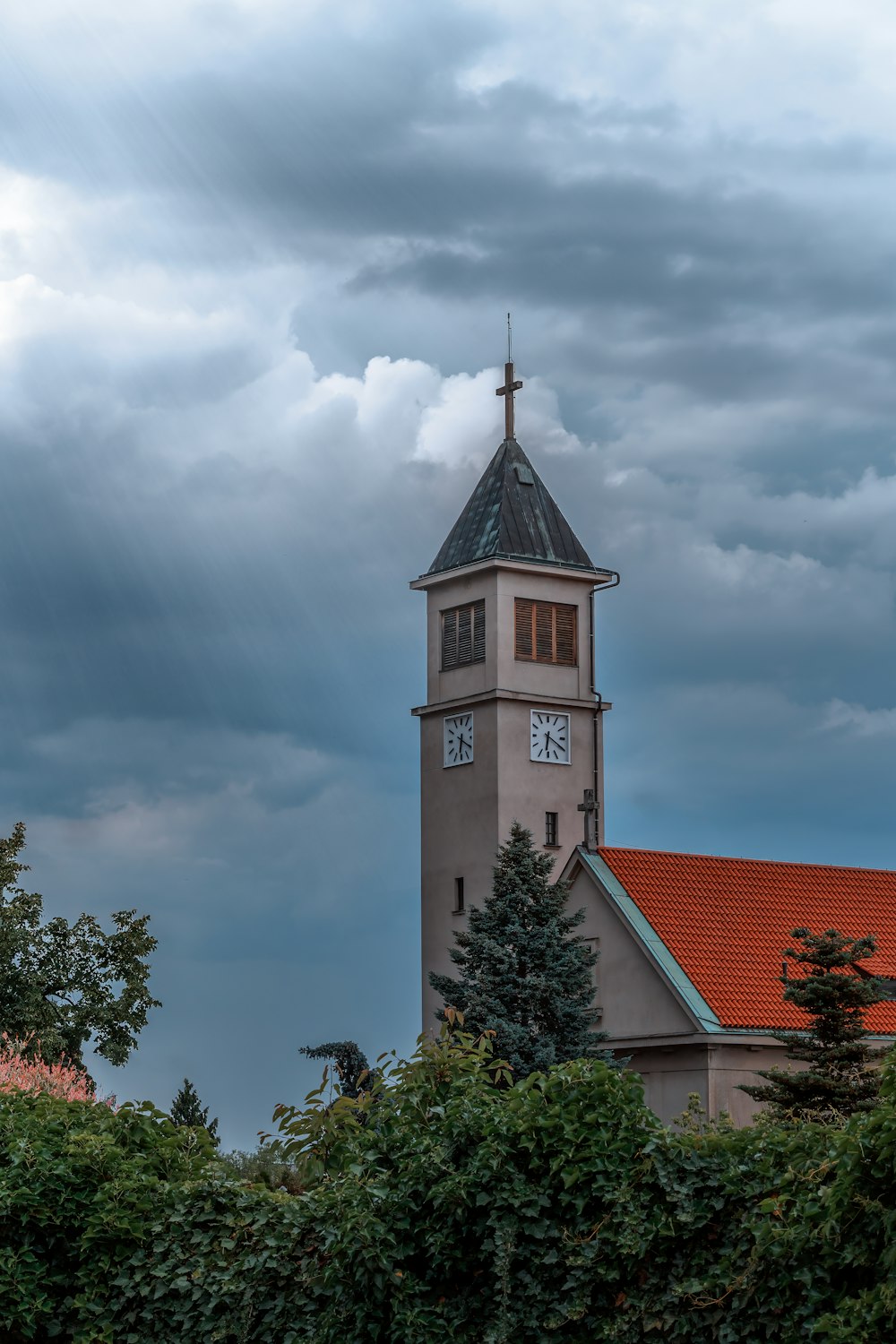 a tall clock tower with a sky background