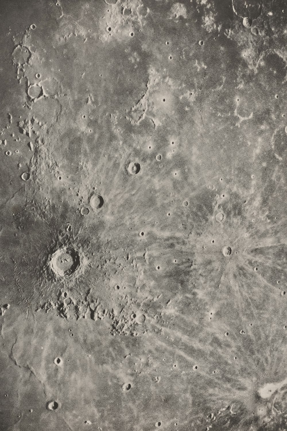 a view of the surface of the moon from space