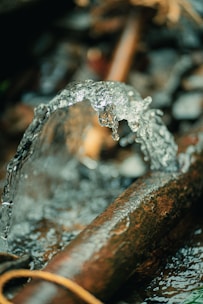 a close up of a stream of water