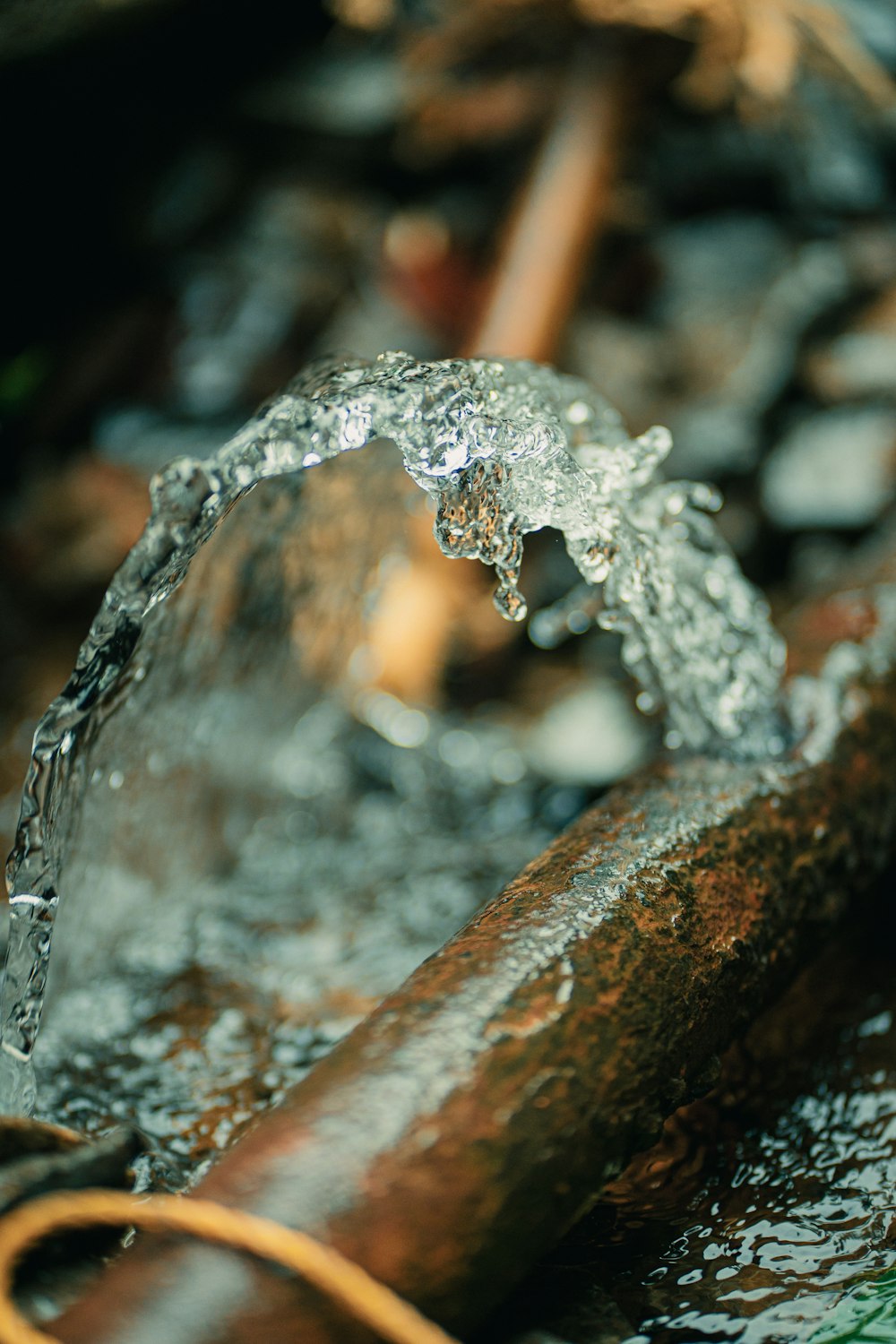 a close up of a stream of water