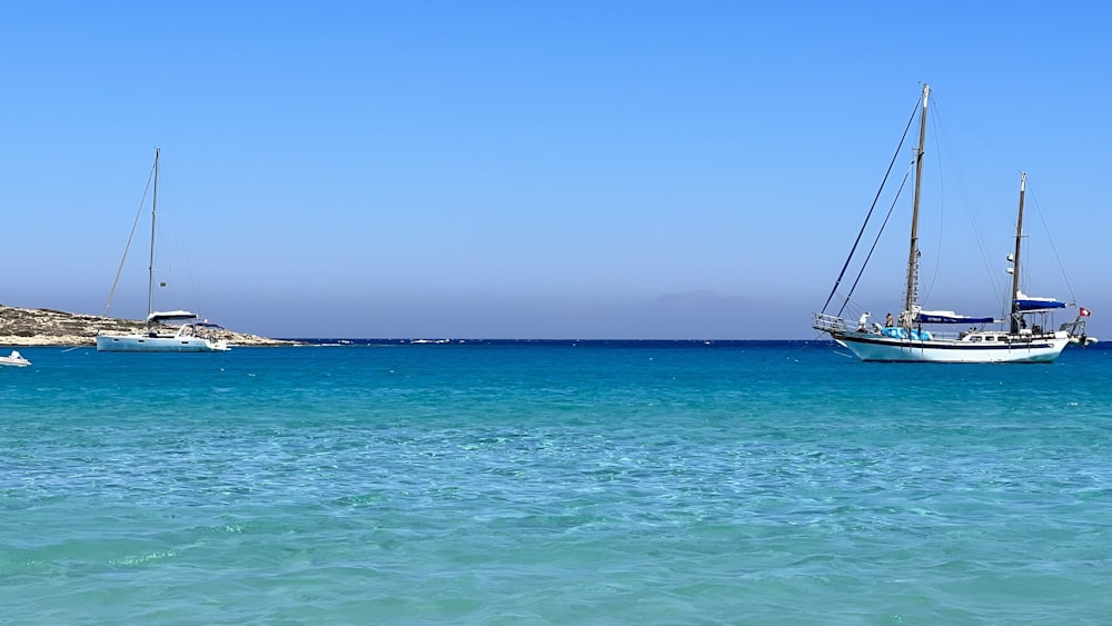 a couple of boats that are in the water