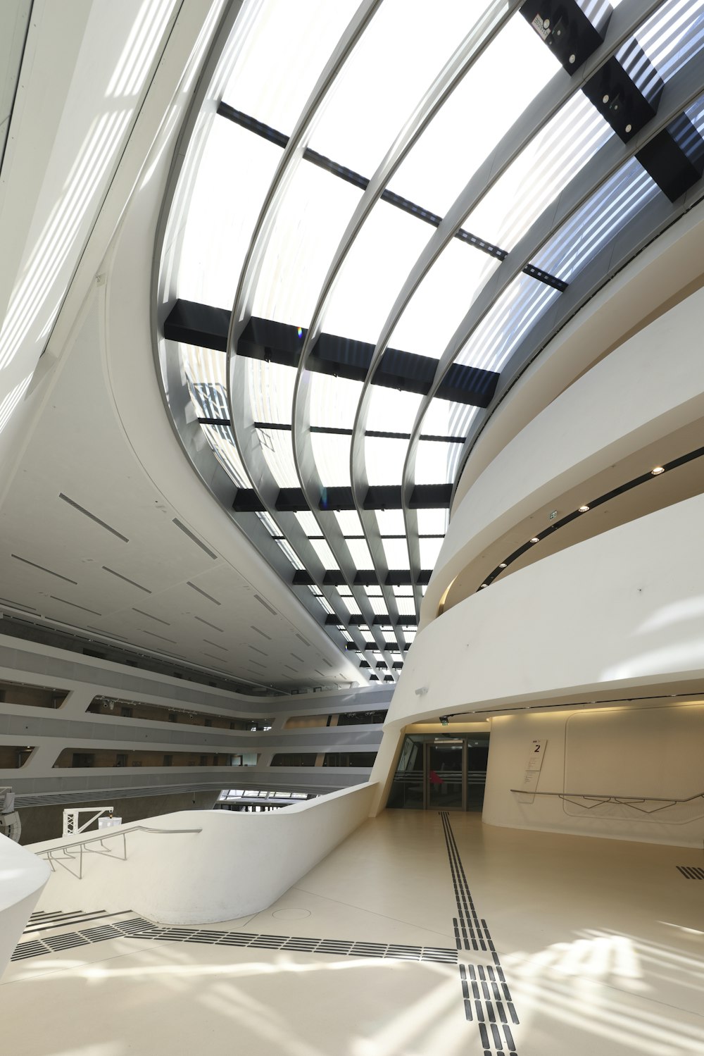 a large building with a skylight above it