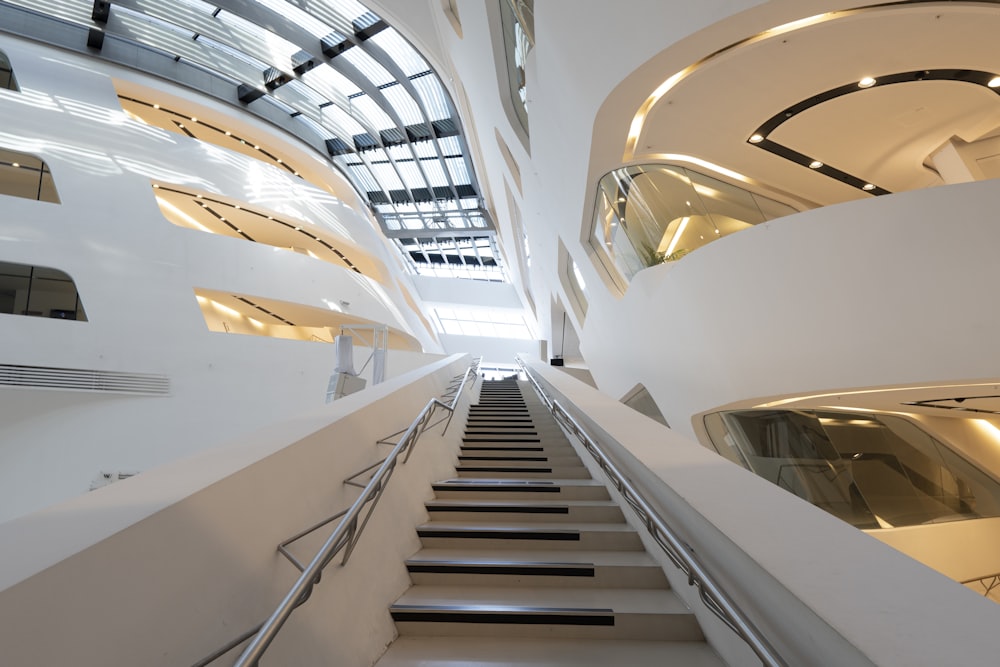 a staircase leading up to the top of a building